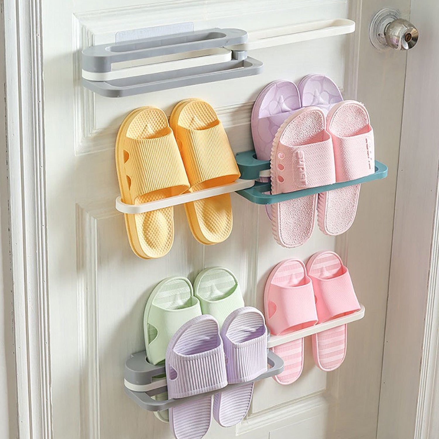 Multifunction Folding Slippers / Shoes Hanger Organizer Rack-Home Improvement-AniGuess-AniGuess