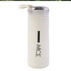 Premium White Glass Water Bottle (1 Pc ,400 ML)