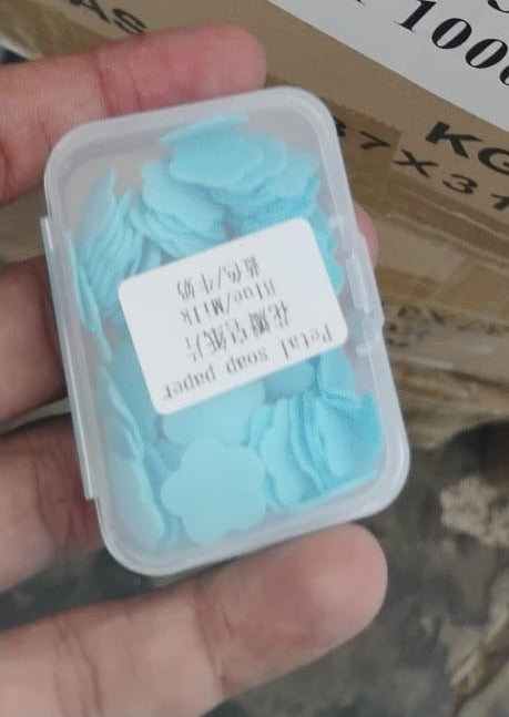 Mini Portable Travel Soap Paper Sheets Flower Shape (100 Pcs Set Approx / Mix Color)-Health & Beauty Accessories-AniGuess-AniGuess