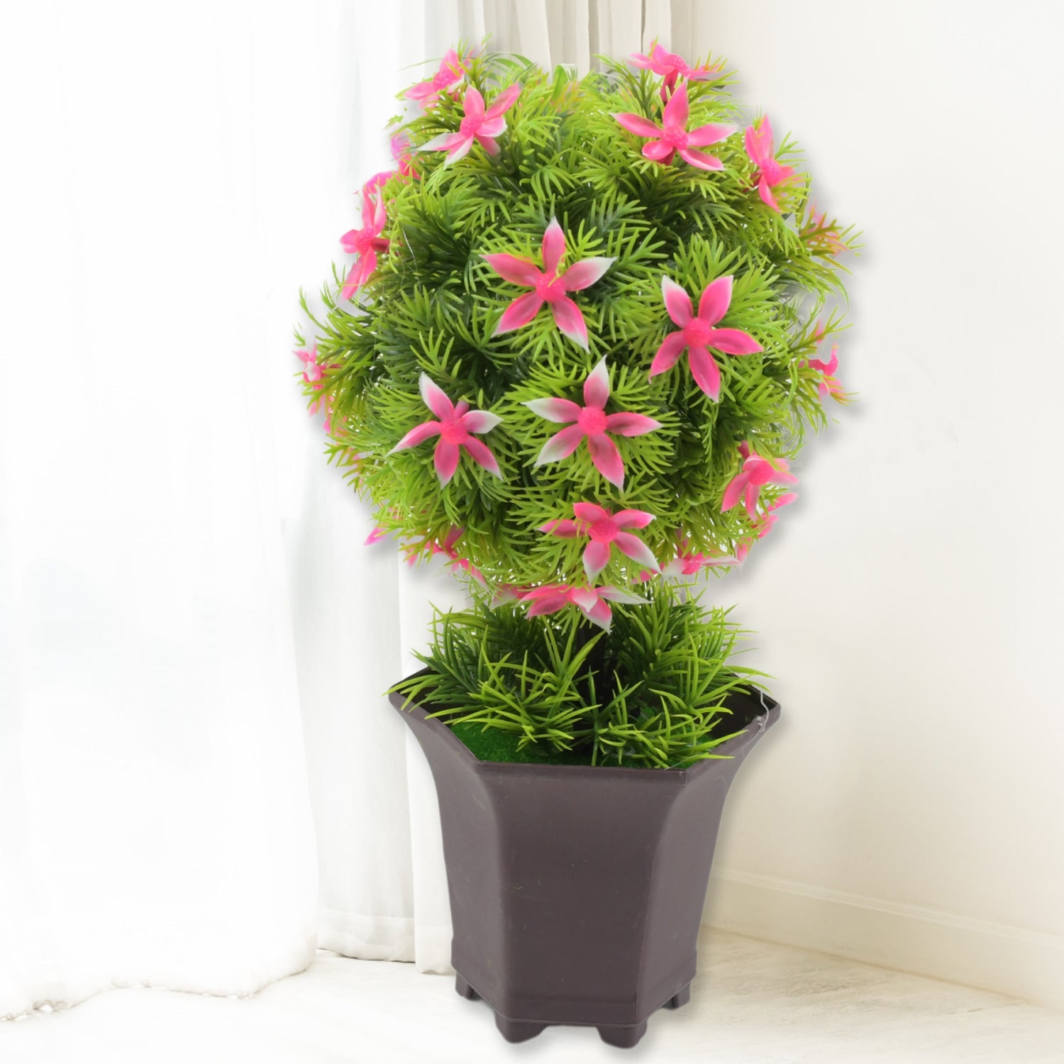 Wild Artificial Flower Plant with Cute Pot (1 Pc)-Home Improvement-AniGuess-AniGuess
