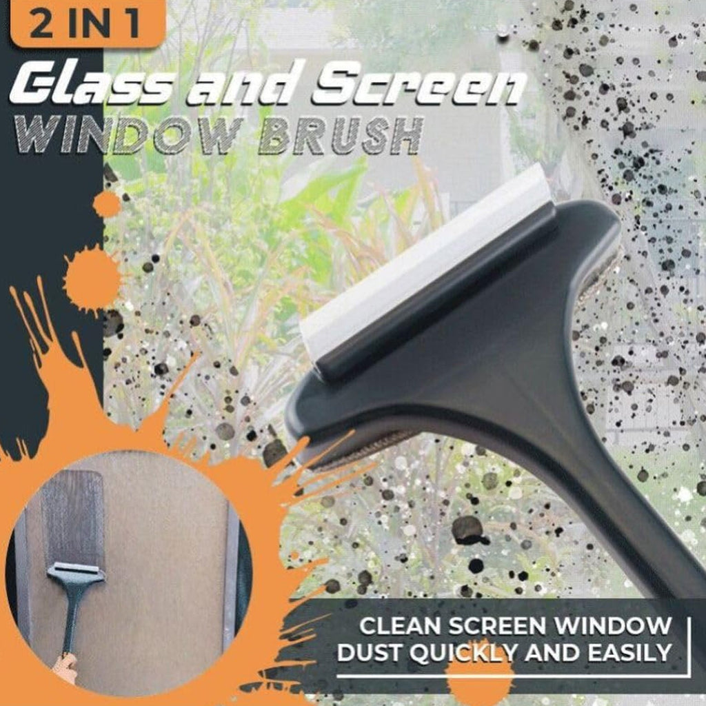 2-in-1 Mesh Cleaning Brush & Wiper with Extended Handle – Window Cleaner (1 Pc)-Industrial & Scientific-AniGuess-AniGuess