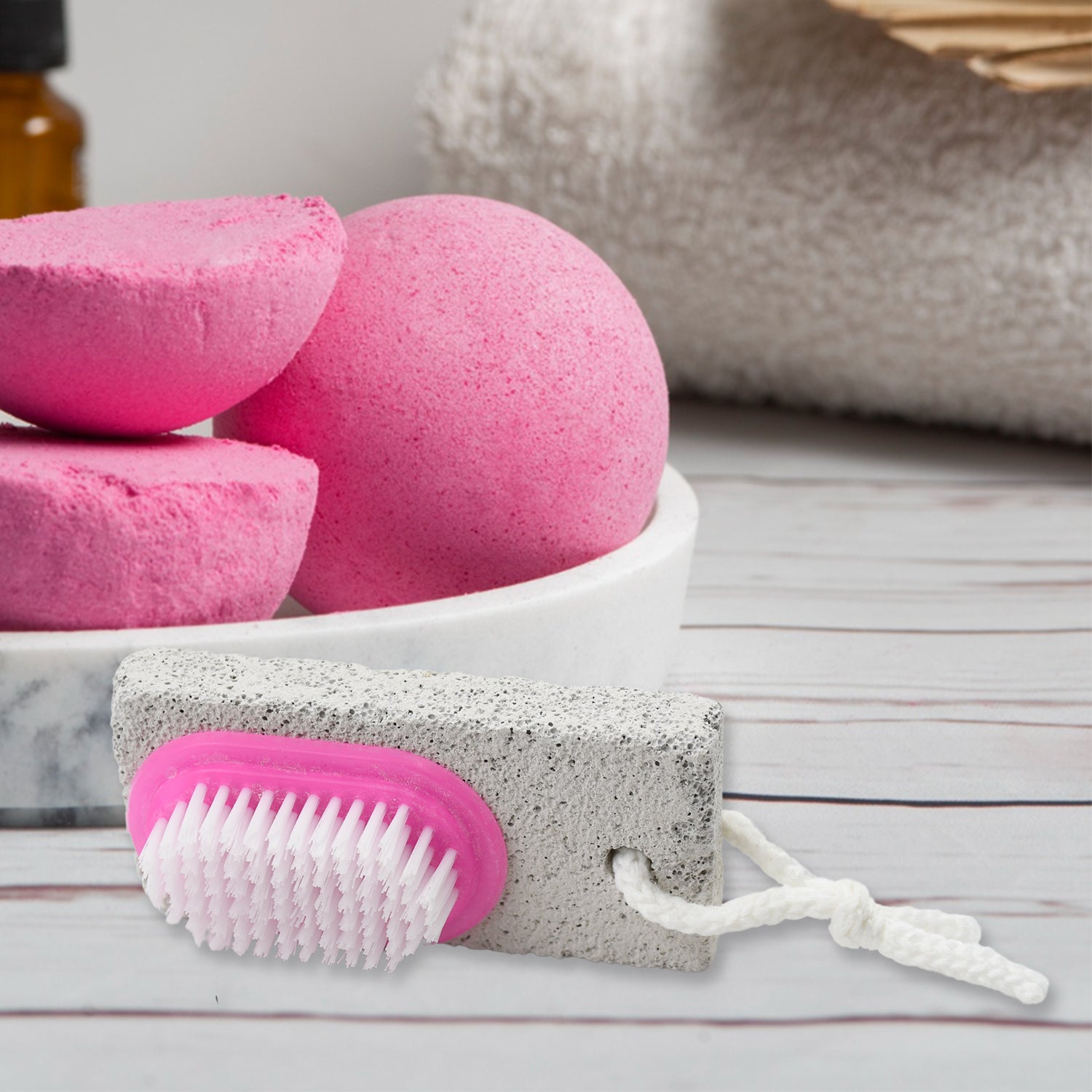 Hand and Foot Brush with pumice stone to Remove Dead Skin & Callus Stone Foot Scrubber Pedicure Brush For Dead Skin-Health & Personal Care-AniGuess-AniGuess