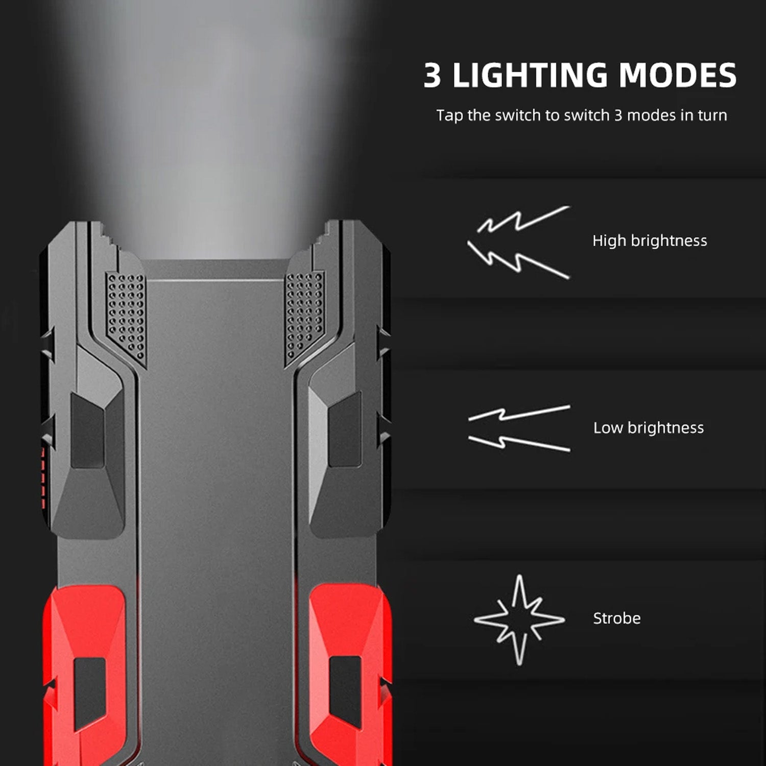 Rechargeable Mini LED Flashlight with Power Bank, 3 Modes (1 Pc, 800mAh)-Home Improvement-AniGuess-AniGuess
