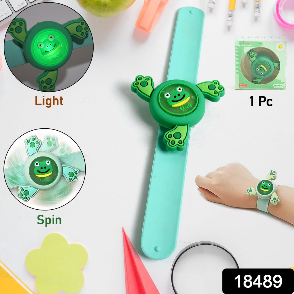 LED Light & Spinning Slap Kids Cartoon Bracelet Wrist Band (1 Pc / Mix Design)-Toys & Games-AniGuess-AniGuess