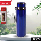 Vacuum Insulated Stainless Steel Bottle, Double (Approx 1000 ML / 1 Pc / Mix Color)