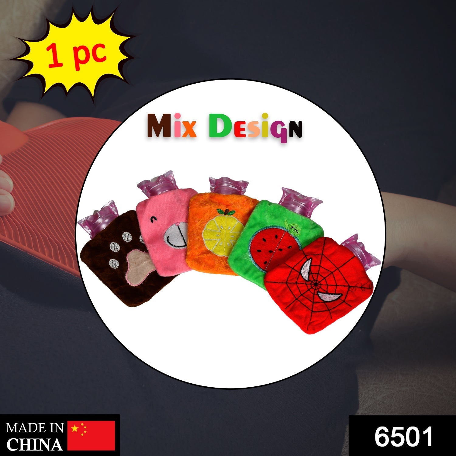 Mini 1pc Mix design hot water bag for pain relief.-Health & Personal Care-AniGuess-AniGuess