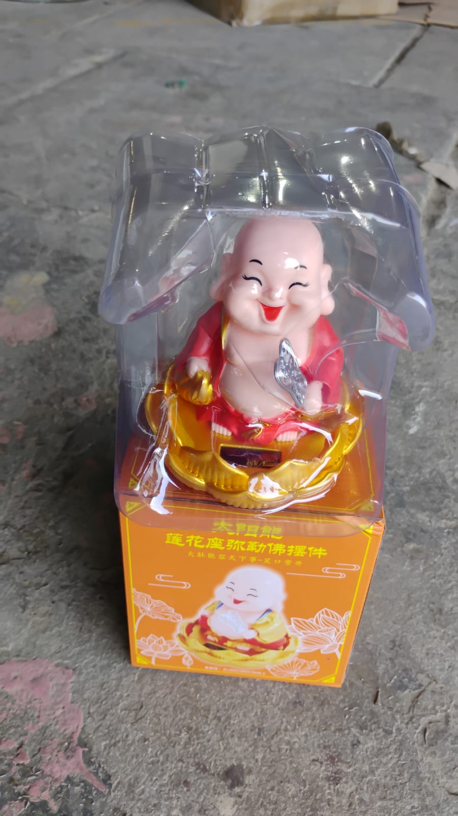 Solar Power Moving Buddha Car Ornament (1 Pc)-Home Improvement-AniGuess-AniGuess