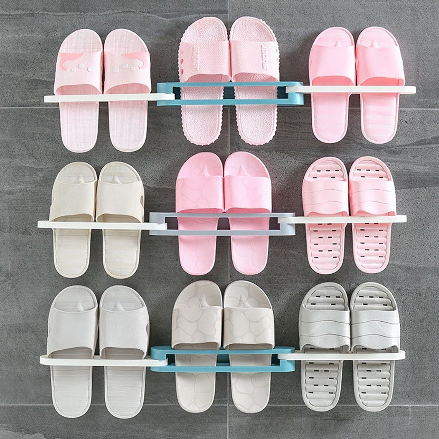 Multifunction Folding Slippers / Shoes Hanger Organizer Rack-Home Improvement-AniGuess-AniGuess