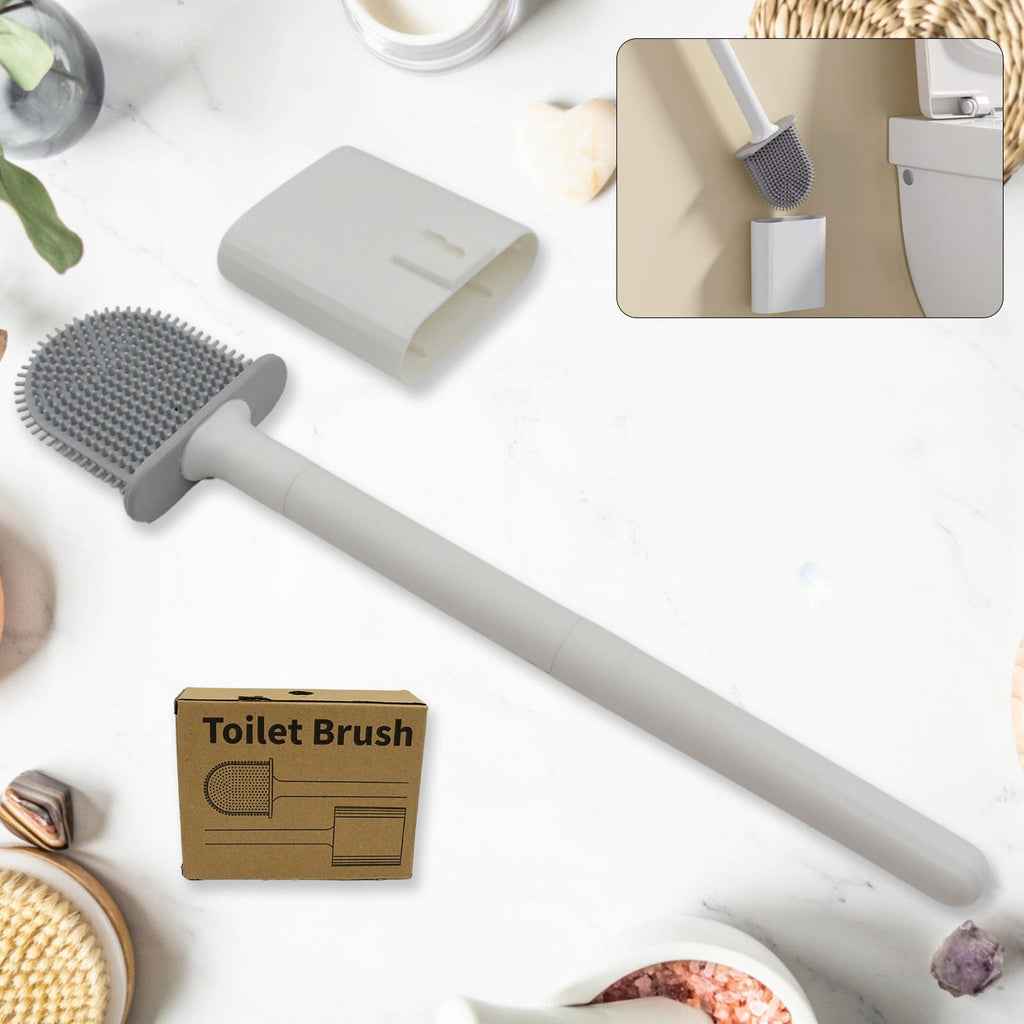 Portable Silicone Toilet Brush – Wall-Mounted, Anti-Drip Cleaner with Non-Slip Handle-Health & Beauty Accessories-AniGuess-AniGuess