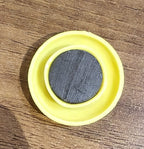 Yellow Board Magnets Circular Plastic Buttons (1 Pc)