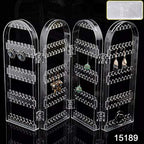 Foldable acrylic earring display stand 4 doors necklace rack India