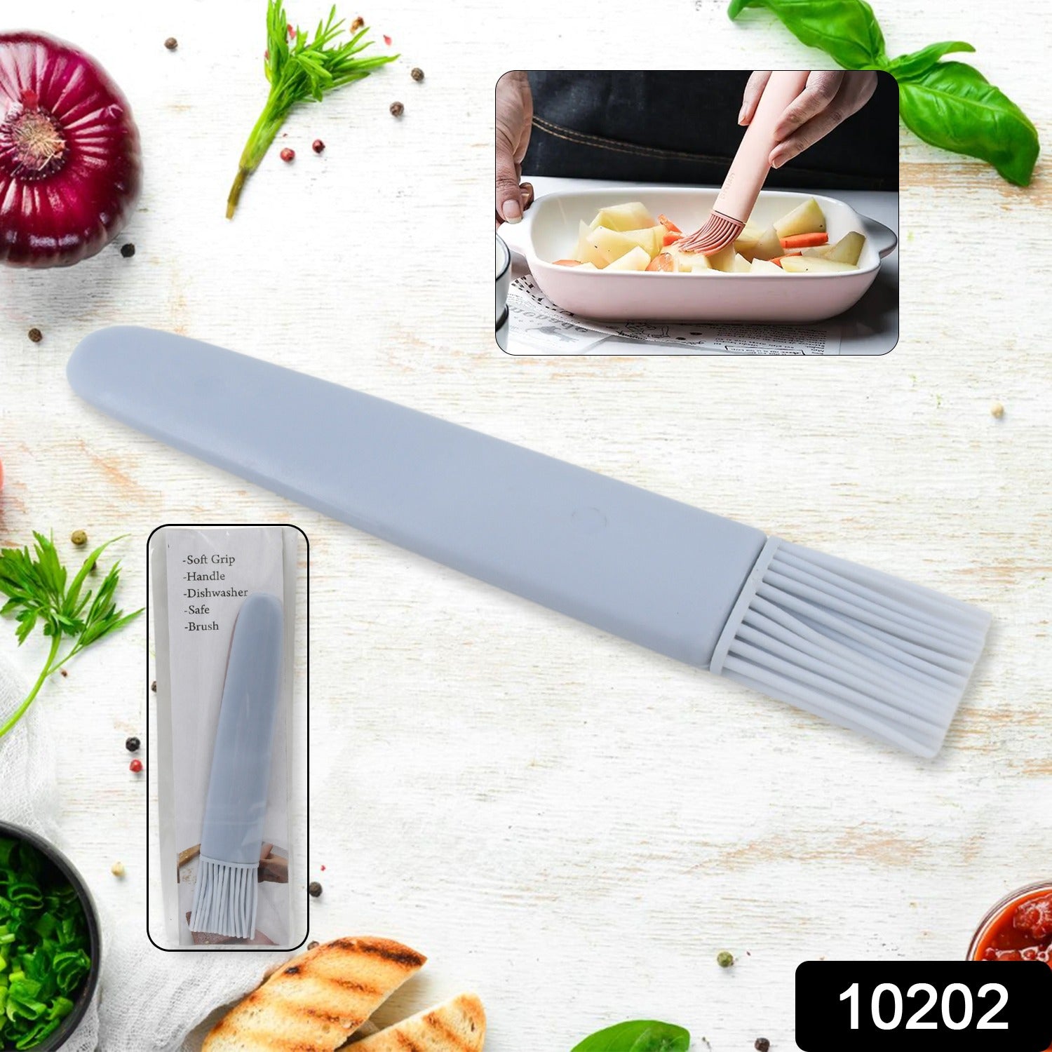 Pastry Brush, Basting Brush BBQ Sauce Marinade Meat Silicone Oil Brush (1 Pc)-Home & Kitchen-AniGuess-AniGuess