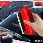 Car glass cleaning sponge with wiper