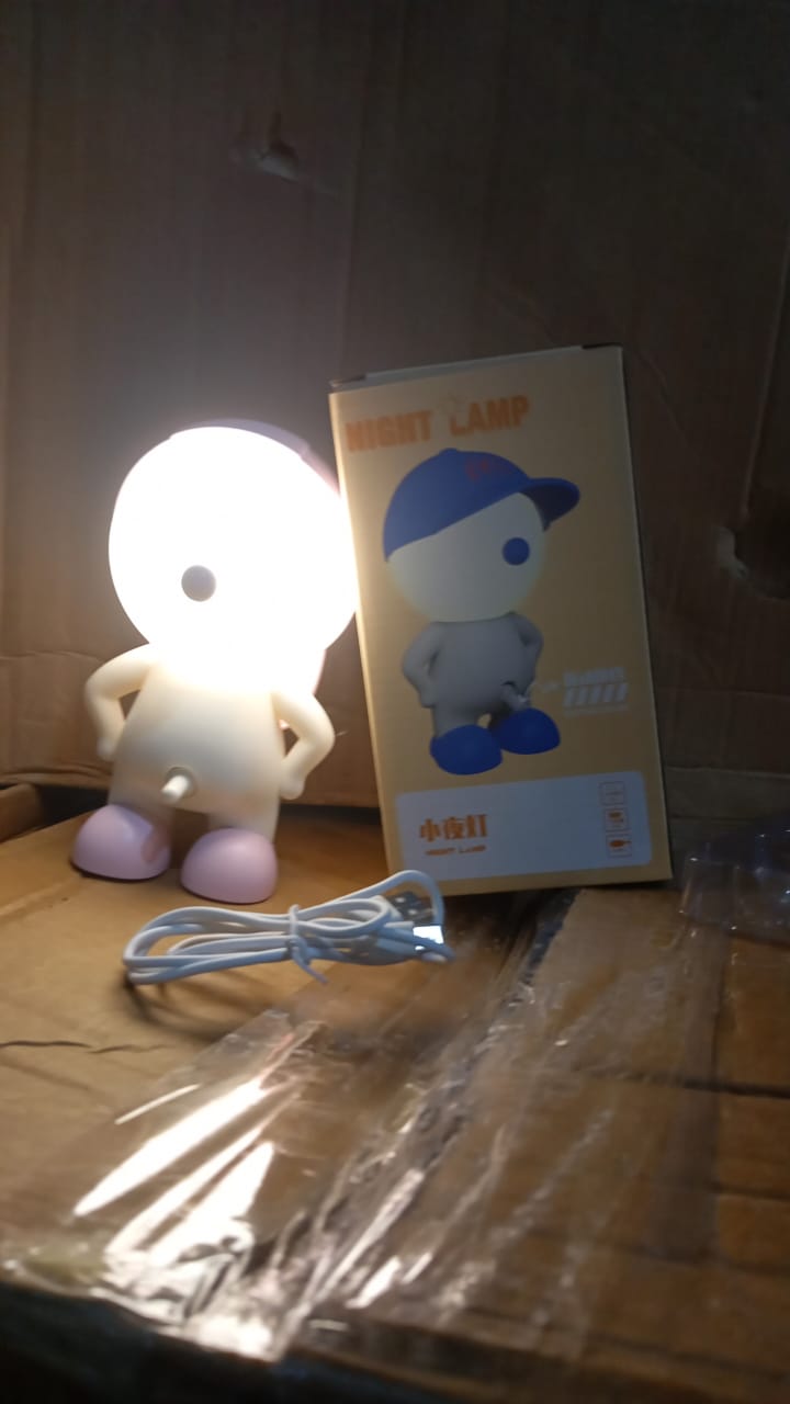 Cute Lovely Cartoon Design LED Desk Night Light With Plastic Head Cap (1 Pc)-Electronics-AniGuess-AniGuess