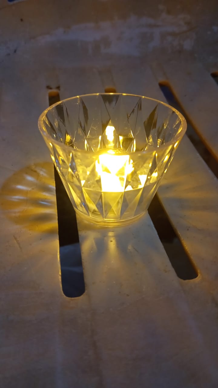 Cup Shape Crystal Table Lamp, Diwali (1 Pc)-Home Improvement-AniGuess-AniGuess