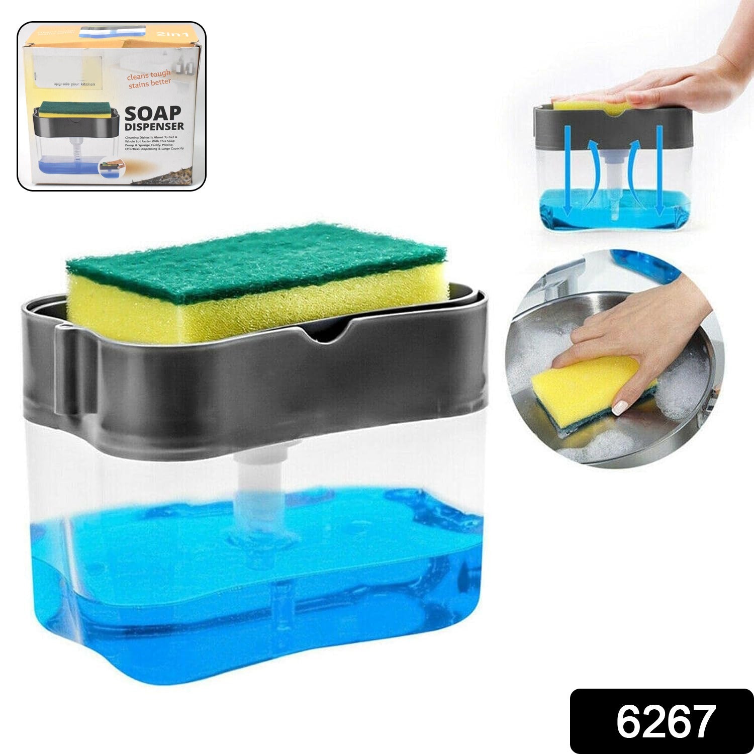 2 in 1 Soap Dispenser for Dishwasher Liquid Holder, Liquid Dispenser Through Pump (1 Pc)-Health & Beauty Accessories-AniGuess-AniGuess