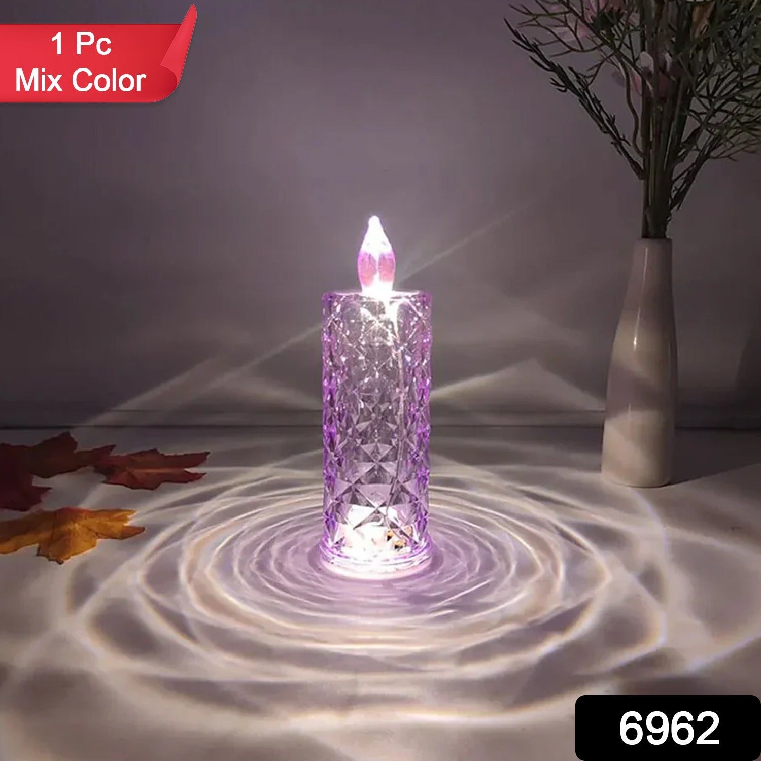 Candles for Home Decoration, Crystal Candlelight, Diwali (1 Pc / Multicolor)-Home Improvement-AniGuess-AniGuess