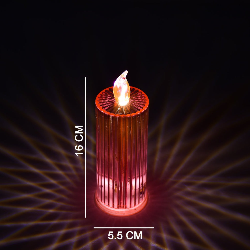 Big Simple Candles for Home Decoration, Crystal Candle Lights, Diwali (Multicolor)-Home Improvement-AniGuess-AniGuess