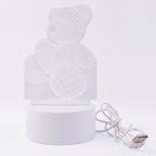 3D Teddy Bear LED Night Lamp – Soft LED Desk Light with Heart Design (1 Pc)