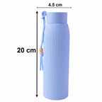 kids reusable glass bottle blue