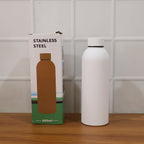 Stainless Steel Double Wall Vacuum-Insulated Drink Water (White / 500 ML Approx)