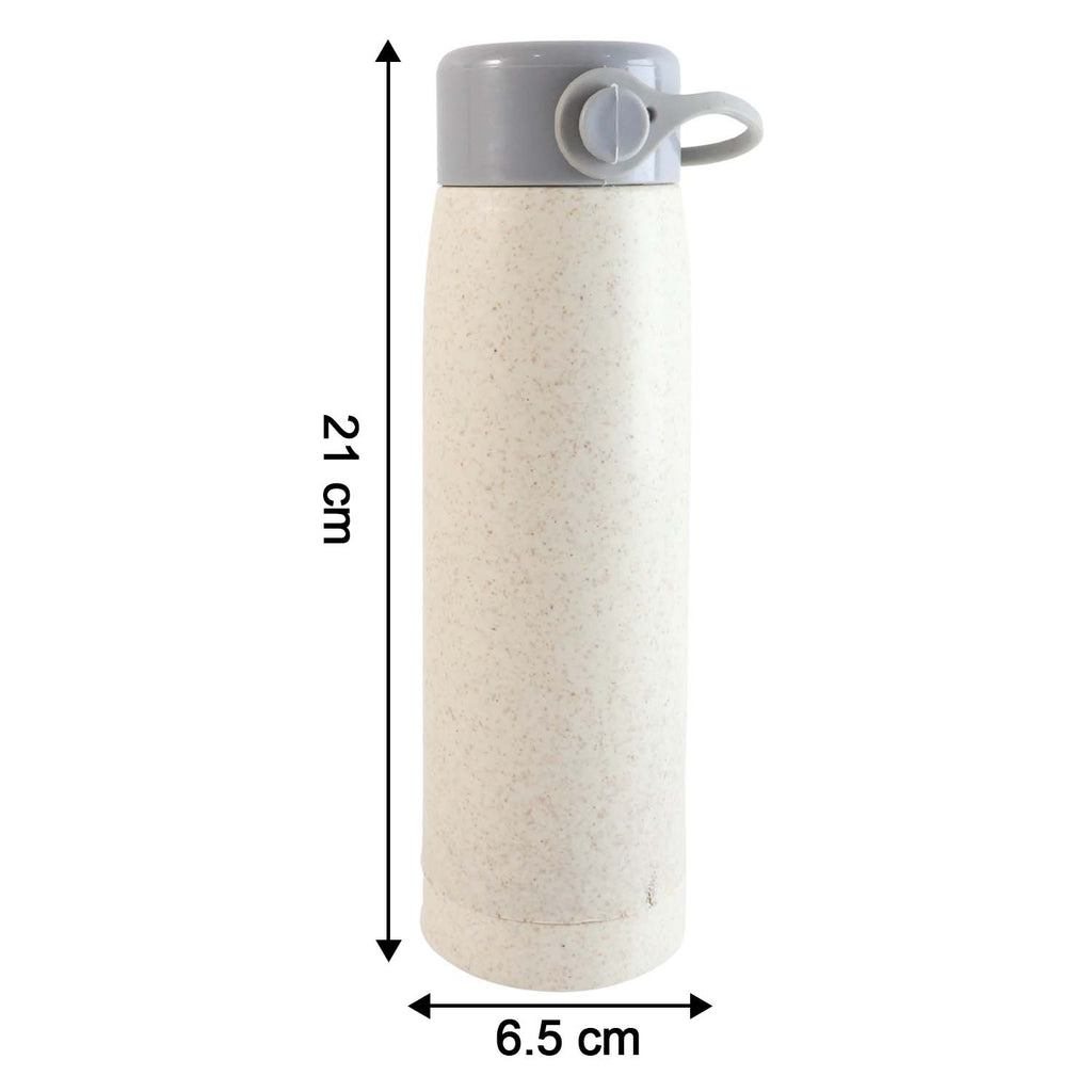 Creative Wheat Glass Water Bottle with Phone Holder (380ml)