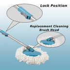 ergonomic handle spin mop bucket for wet cleaning
