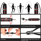 High-Speed Skipping Rope with Foam Padded Handles (1 Pc)