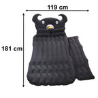 Car Air Mattress with Black Monster Pillow and Cushions for Kids and Adults (1 Set)
