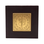 Golden Charan Paduka in Wooden Box – Spiritual Gift & Pooja Accessory