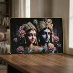 Premium Decorative Radha Krishna Wall Painting Frame 45x30 Cm (1 Pc)