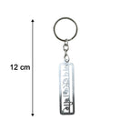 metal krishna engraved keychain