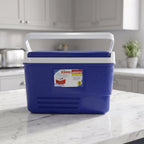 Portable Insulated Ice Cooler Box with Carry Handle (1 Pc, Blue / 6Ltr)