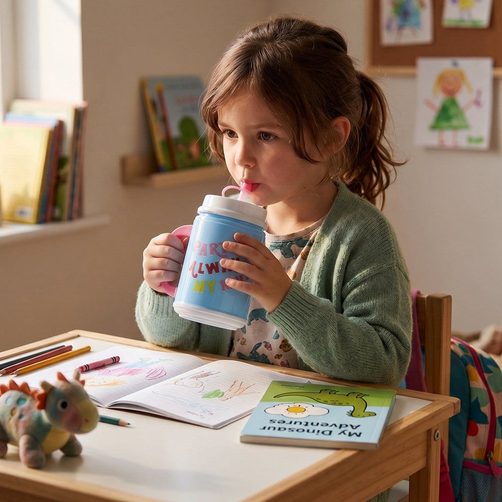 Big Plastic Insulated Mug With Straw (1 Pc, 709 ML)-Home & Kitchen-AniGuess-AniGuess