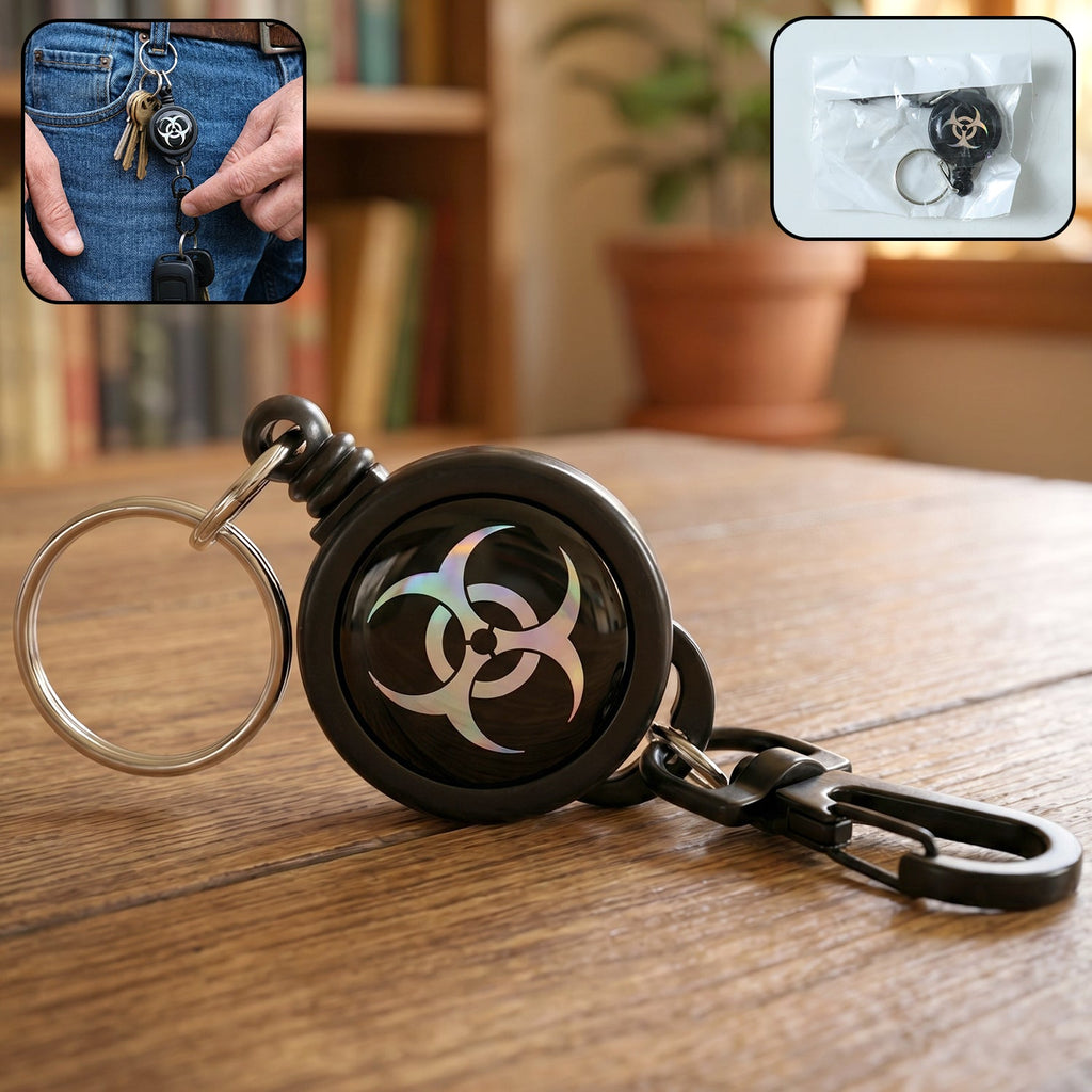 Safety Anti-Lost Retractable Keychain with Durable Reel Clip (1 Pc / Big)-Car & Motorbike-AniGuess-AniGuess