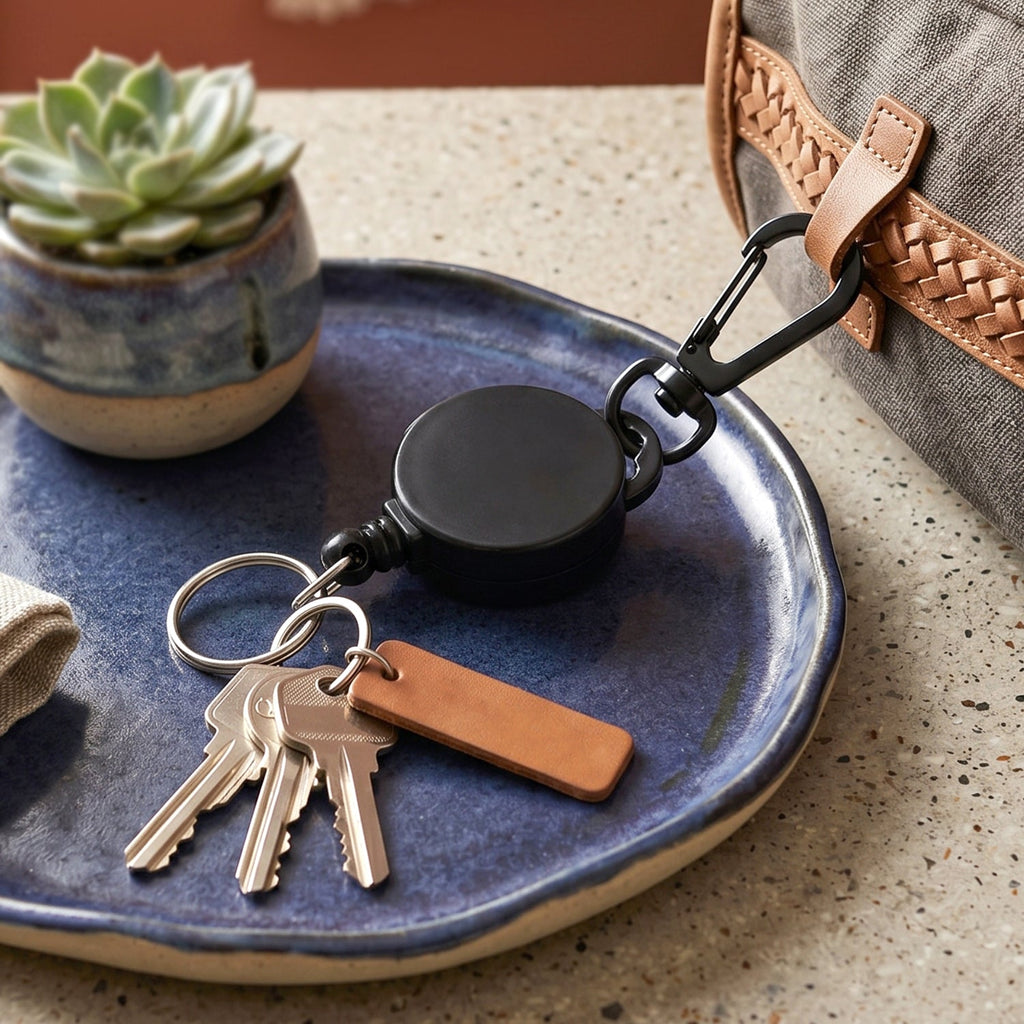 Safety Anti-Lost Retractable Keychain with Durable Reel Clip (1 Pc / Big)-Car & Motorbike-AniGuess-AniGuess