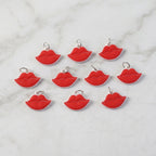 Cute Lips Shape Bag Charm Keychain Set (10 Pc)