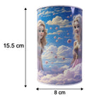 Cartoon Printed Metal Coin Saving Box – 1 Pc Cute Princess Design Money Bank for Kids