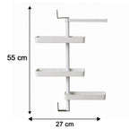 Multipurpose Rotating Shelf Storage Rack 4 Tier (1 Set)