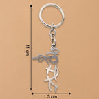 Divine Krishna Flute Design Metal Keychain (1 Pc)