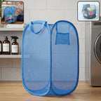 foldable mesh laundry basket handles