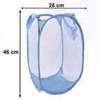 Foldable Mesh Laundry Bag Hamper (1 Pc, 30x30x46 Cm)