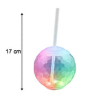 LED Glow Drink Cup with Straw (1 Pc)