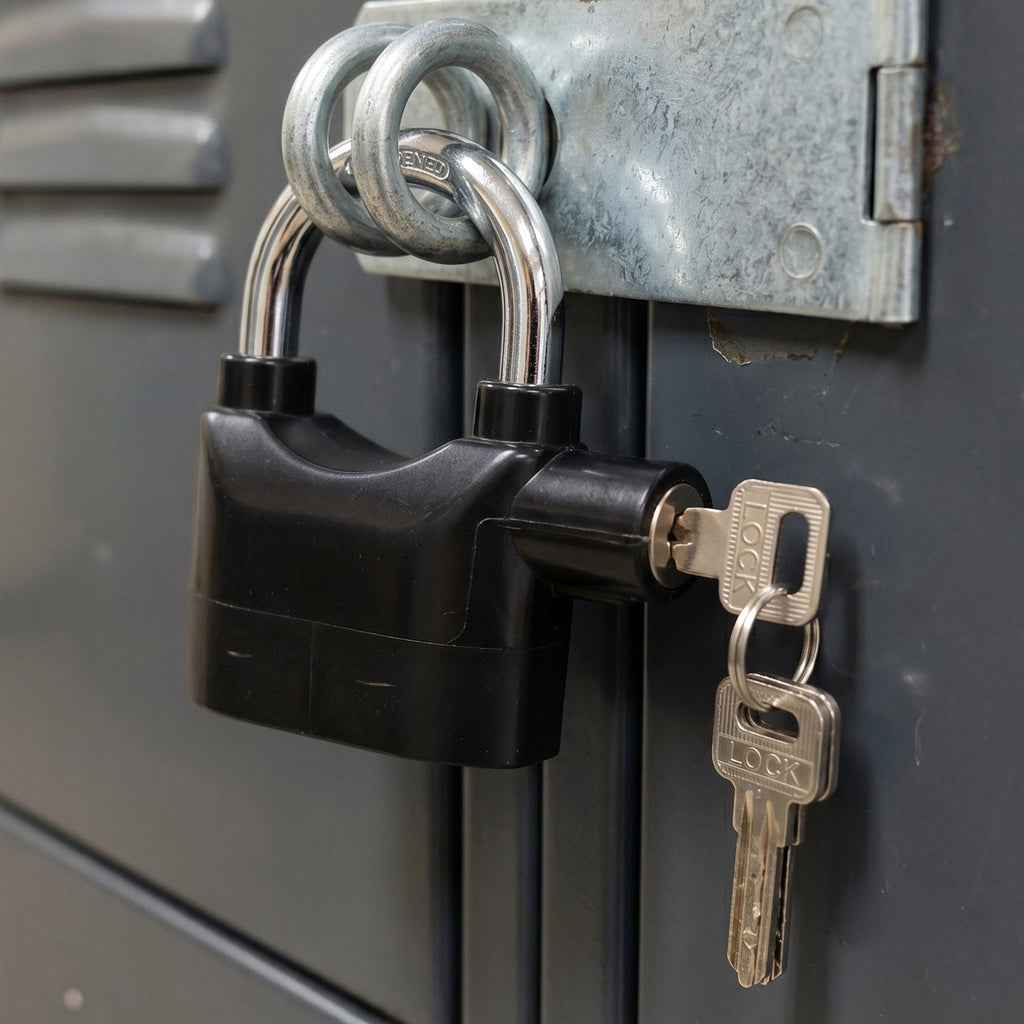 Heavy Duty Security Alarm Padlock with Built In Sound Alert System With 3 keys-Home Improvement-AniGuess-AniGuess