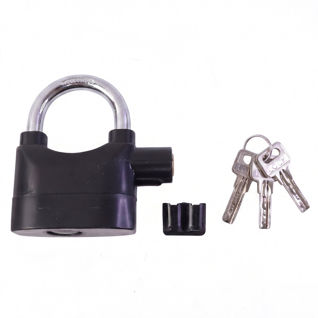 Heavy Duty Security Alarm Padlock with Built In Sound Alert System With 3 keys-Home Improvement-AniGuess-AniGuess