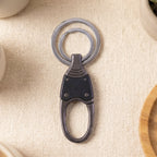 Premium Dual Ring Metal Key Holder with Rotating Swivel (1 Pc)