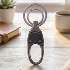 Premium Dual Ring Metal Key Holder with Rotating Swivel (1 Pc)
