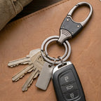 Premium Dual Ring Metal Key Holder with Rotating Swivel (1 Pc)