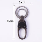 Premium Dual Ring Metal Key Holder with Rotating Swivel (1 Pc)
