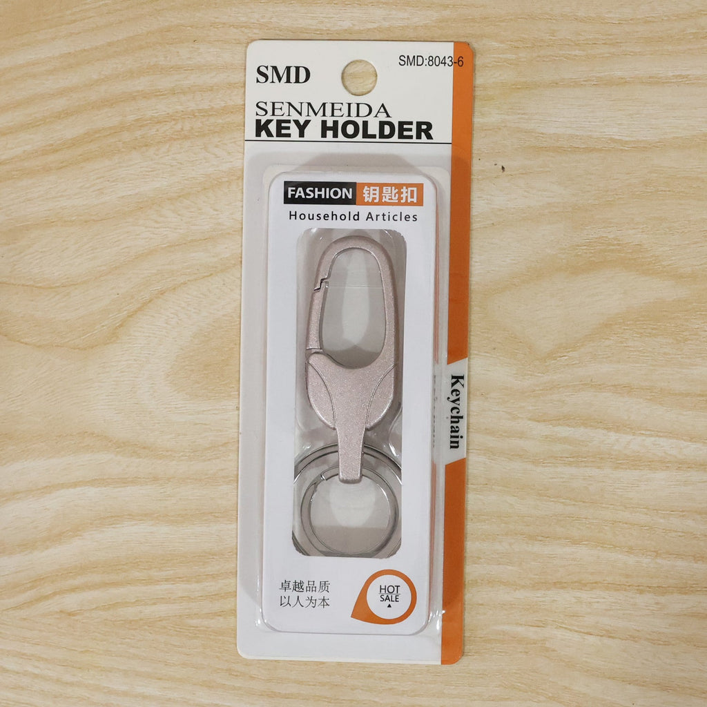 Durable Metal Keychain with Secure Clip (1 Pc)